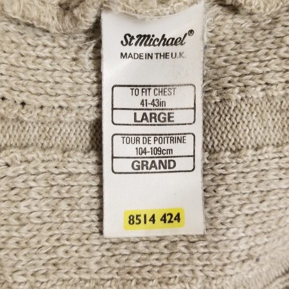 Vintage Oversized Grandpa Cardigan - beige - Picture 7 of 7